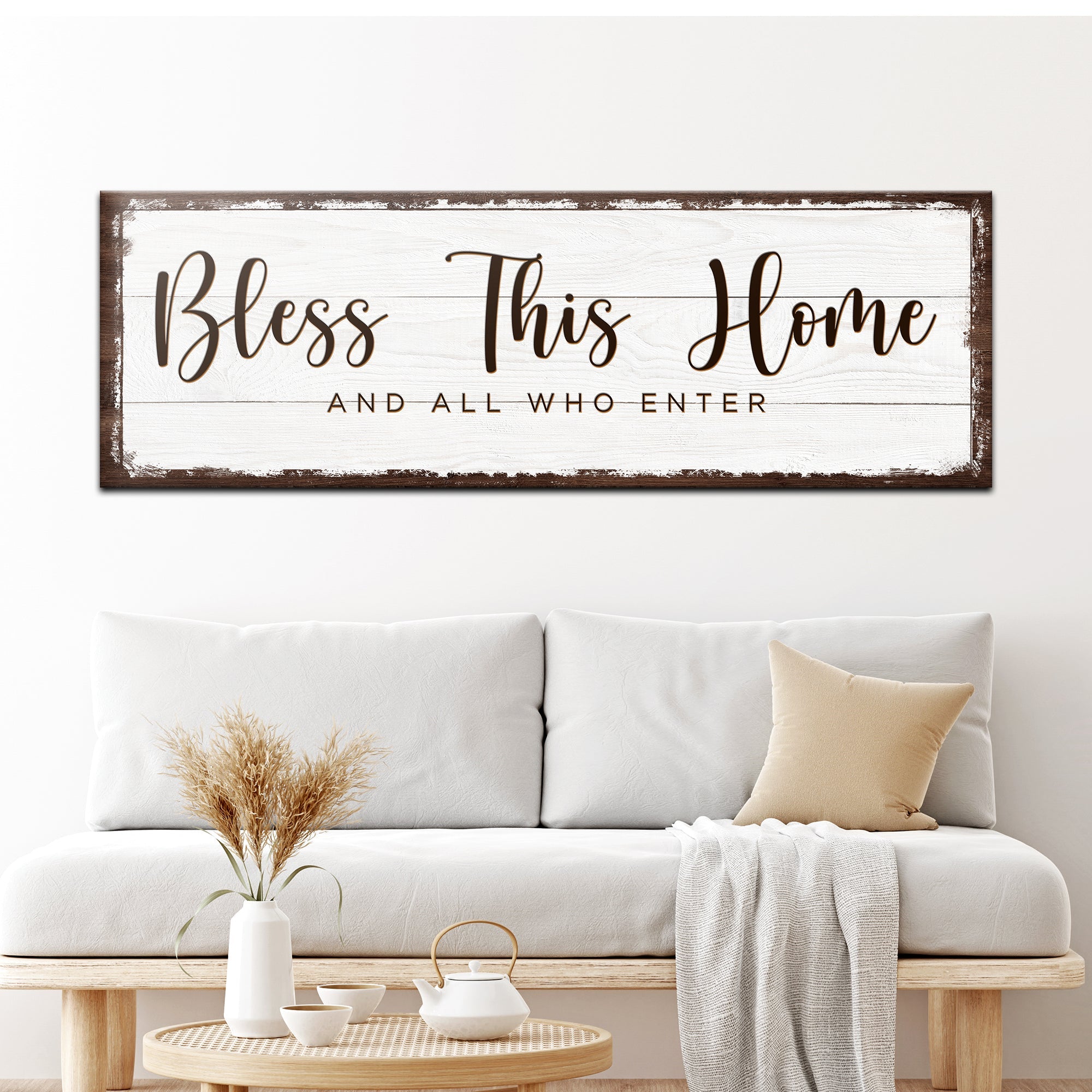 Bless This Home Personalized Canvas Sign | Custom Wall Art | 3 Sizes