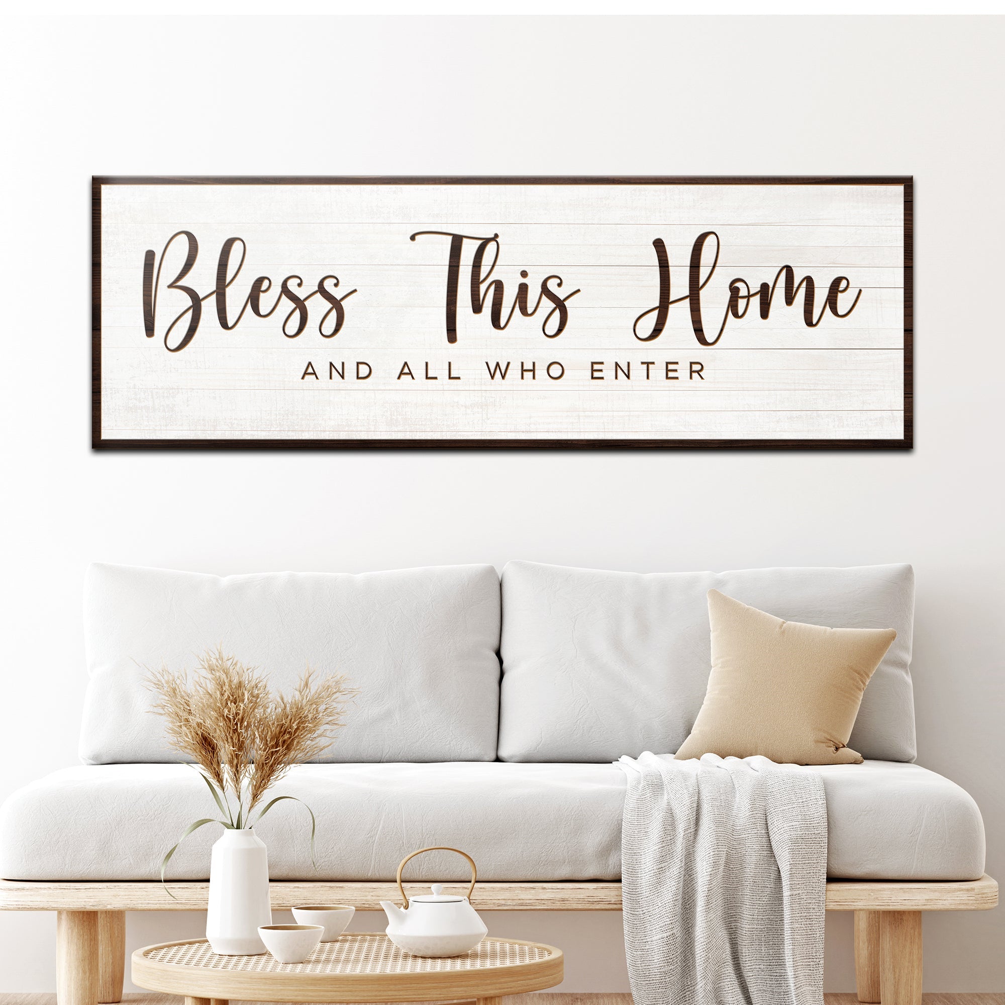 Bless This Home Personalized Canvas Sign | Custom Wall Art | 3 Sizes